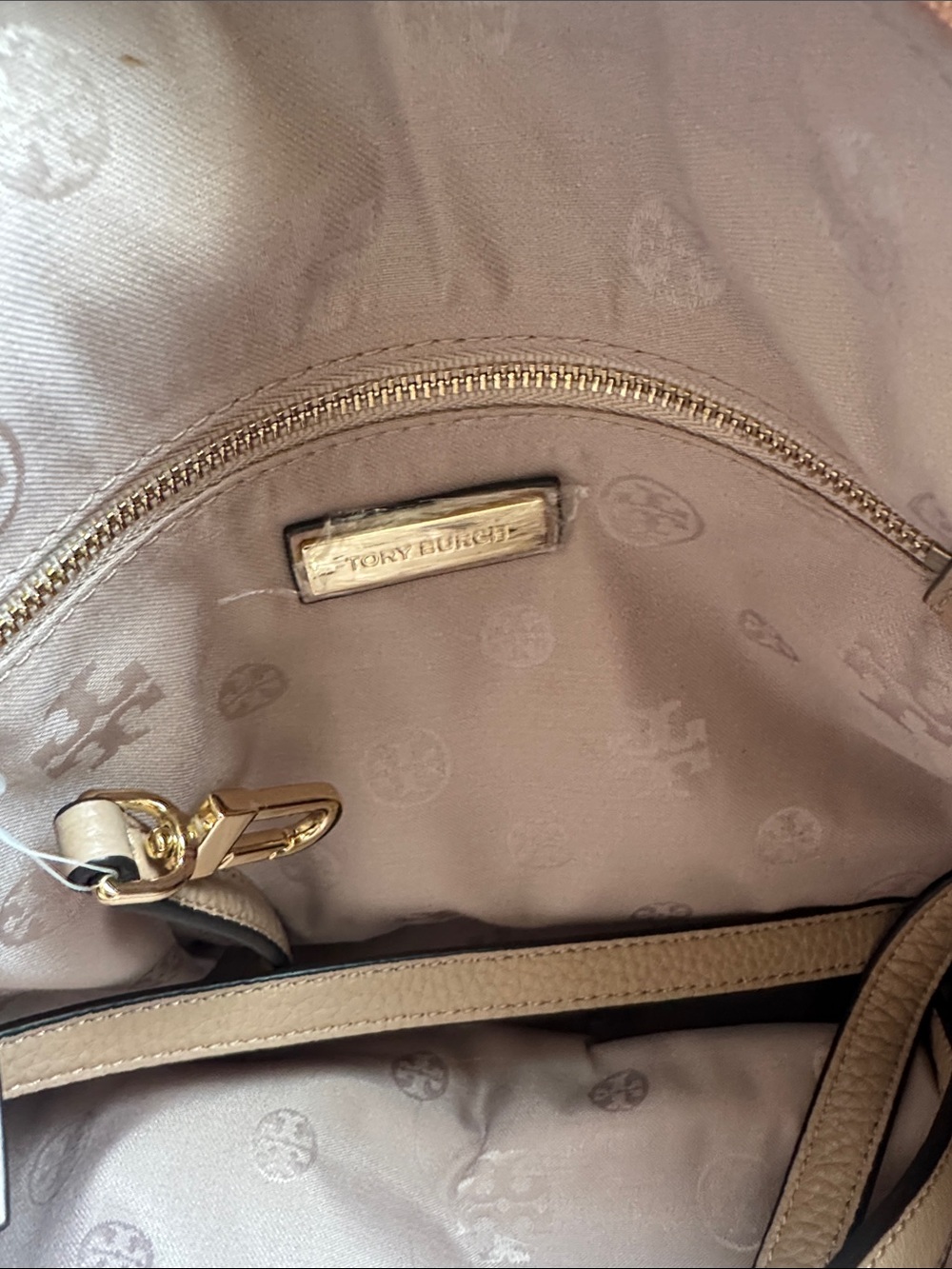 Tory Burch Blush Pink Pebbled Leather Tote with Braided Handles NWOT - Picture 4 of 5